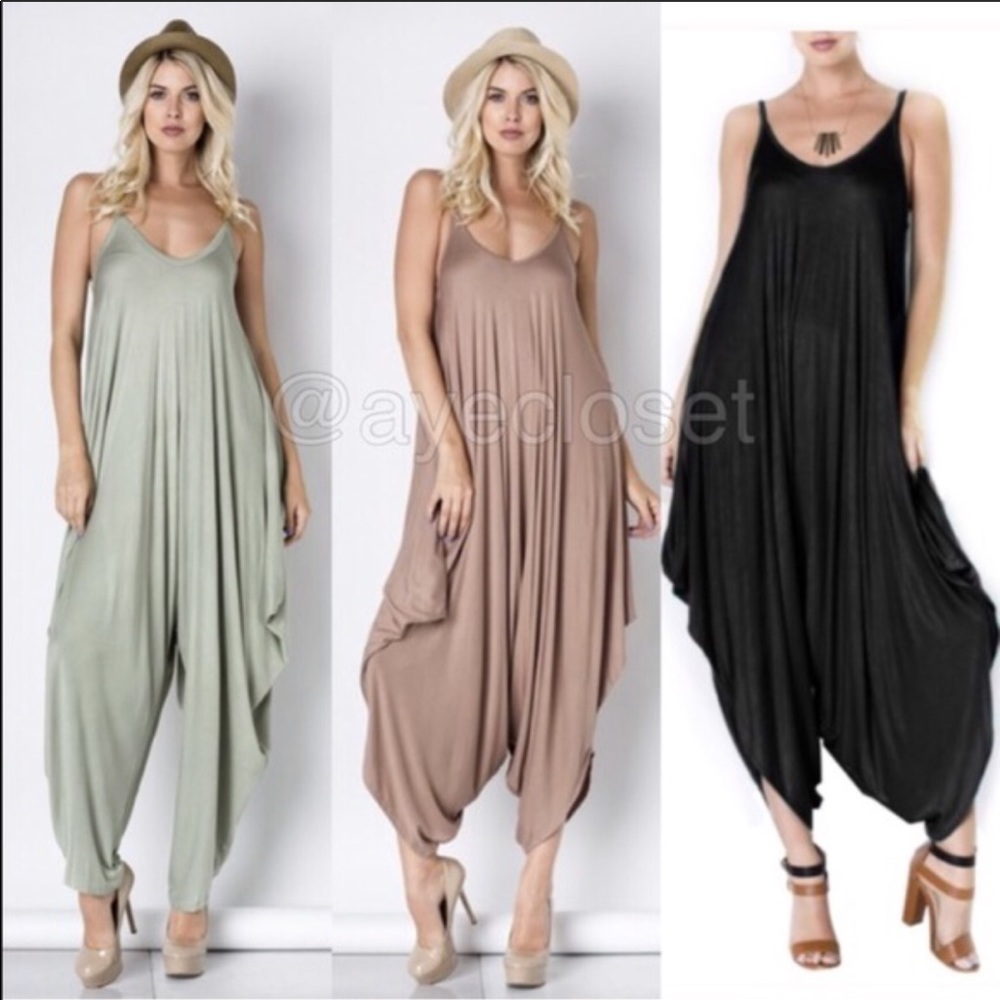 Harem jumpsuit oversized loose fit jumpsuit - Picture 2 of 5